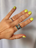 Farson Turquoise Hammered Ring - Horseshoe J & Co.