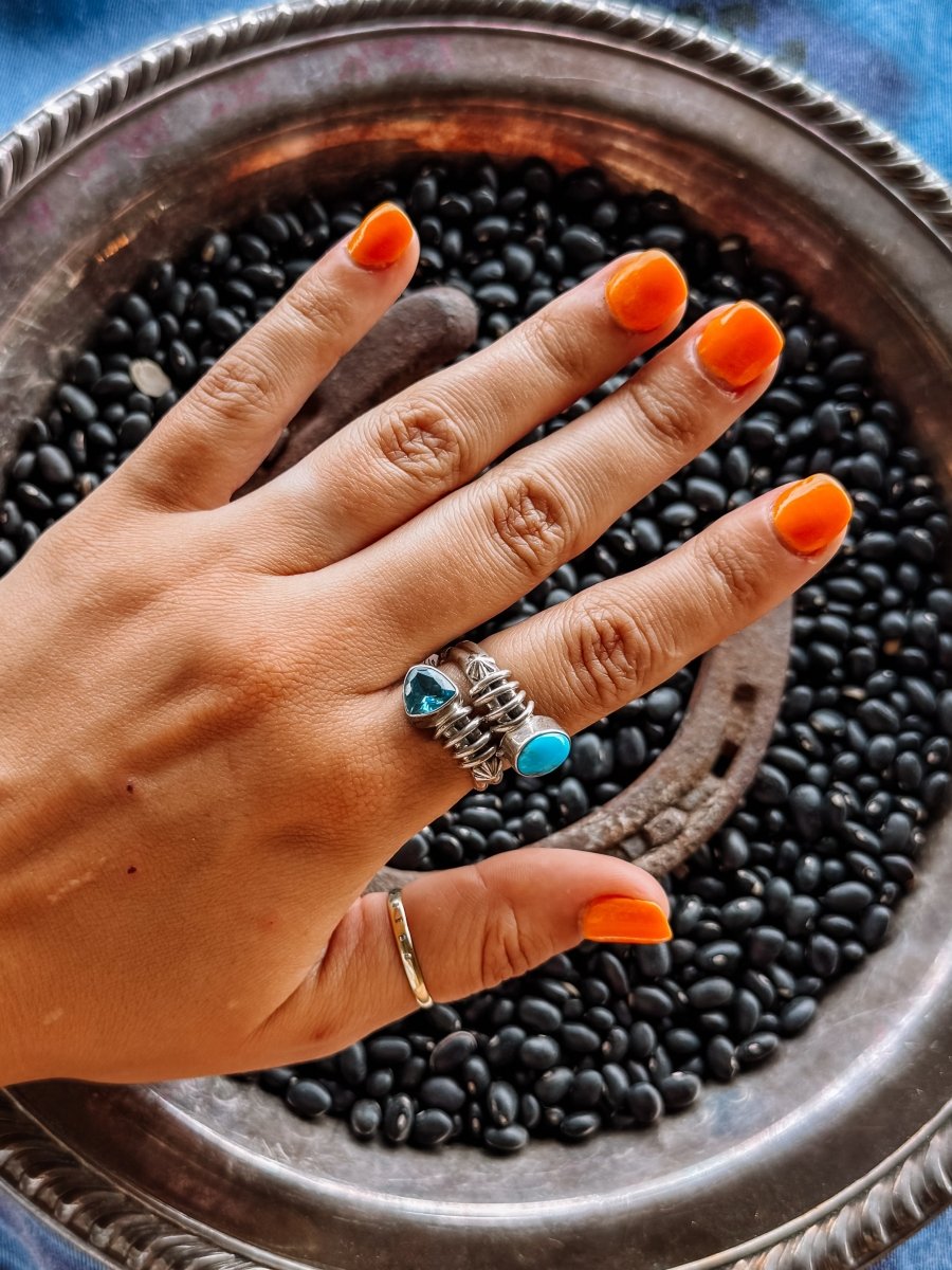 Fice Turquoise + Topaz Ring - Horseshoe J & Co.