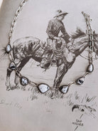 Flathead 7 Stone Turquoise/White Buffalo Necklace - Horseshoe J & Co.