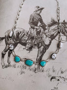 Flathead 7 Stone Turquoise/White Buffalo Necklace - Horseshoe J & Co.