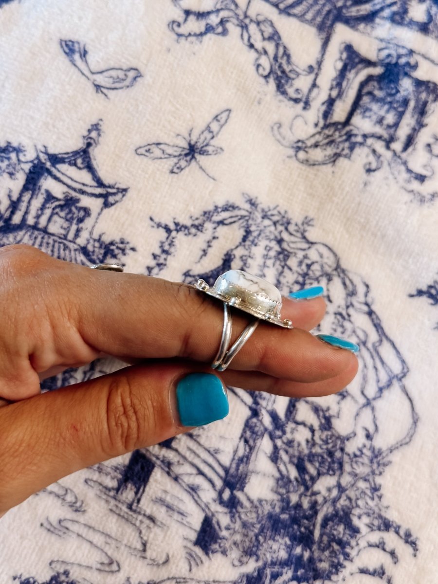 Freer Howlite Ring - ring - Horseshoe J & Co.