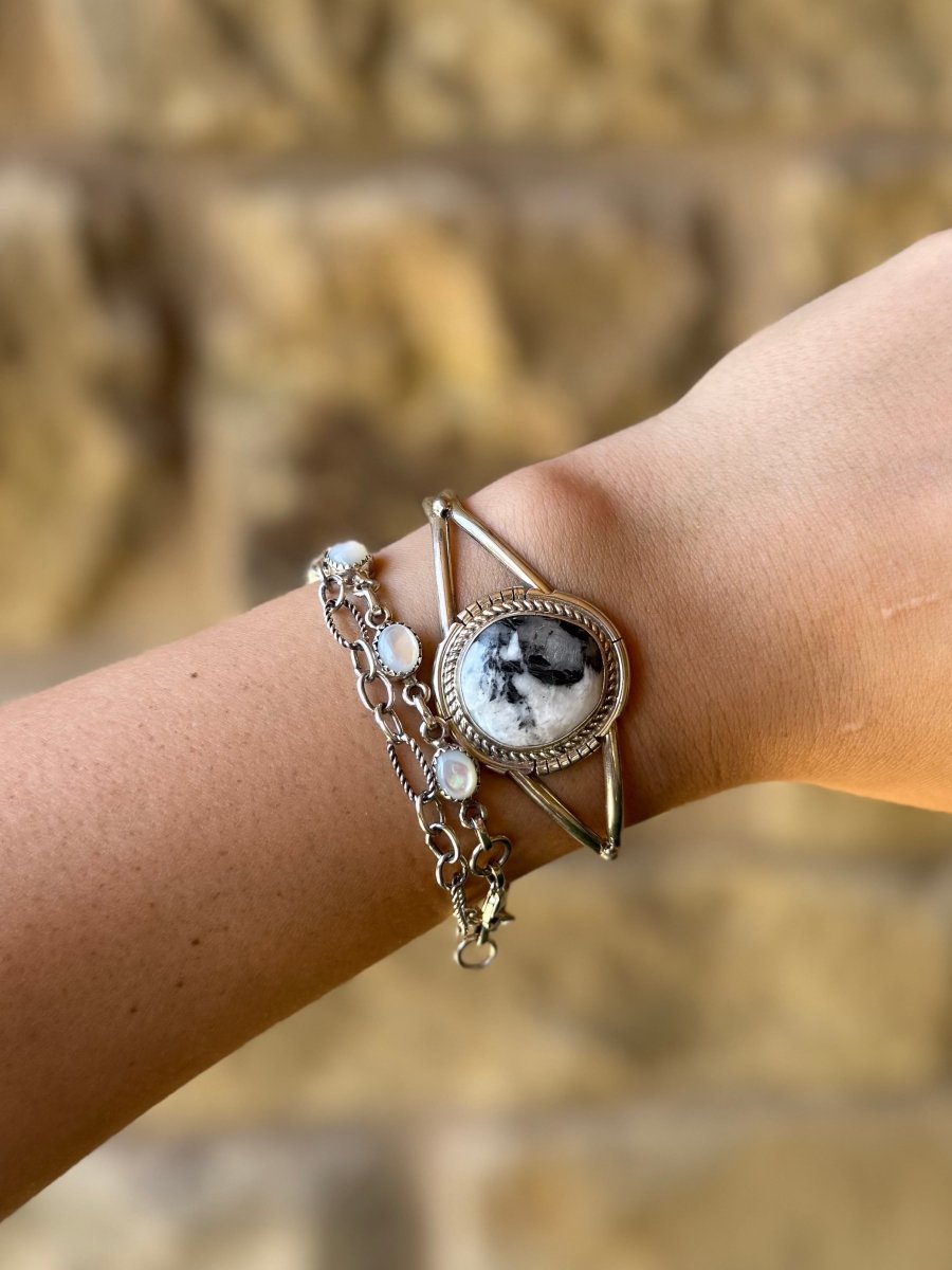 Georgetown White Buffalo Cuff Bracelet - Horseshoe J & Co.