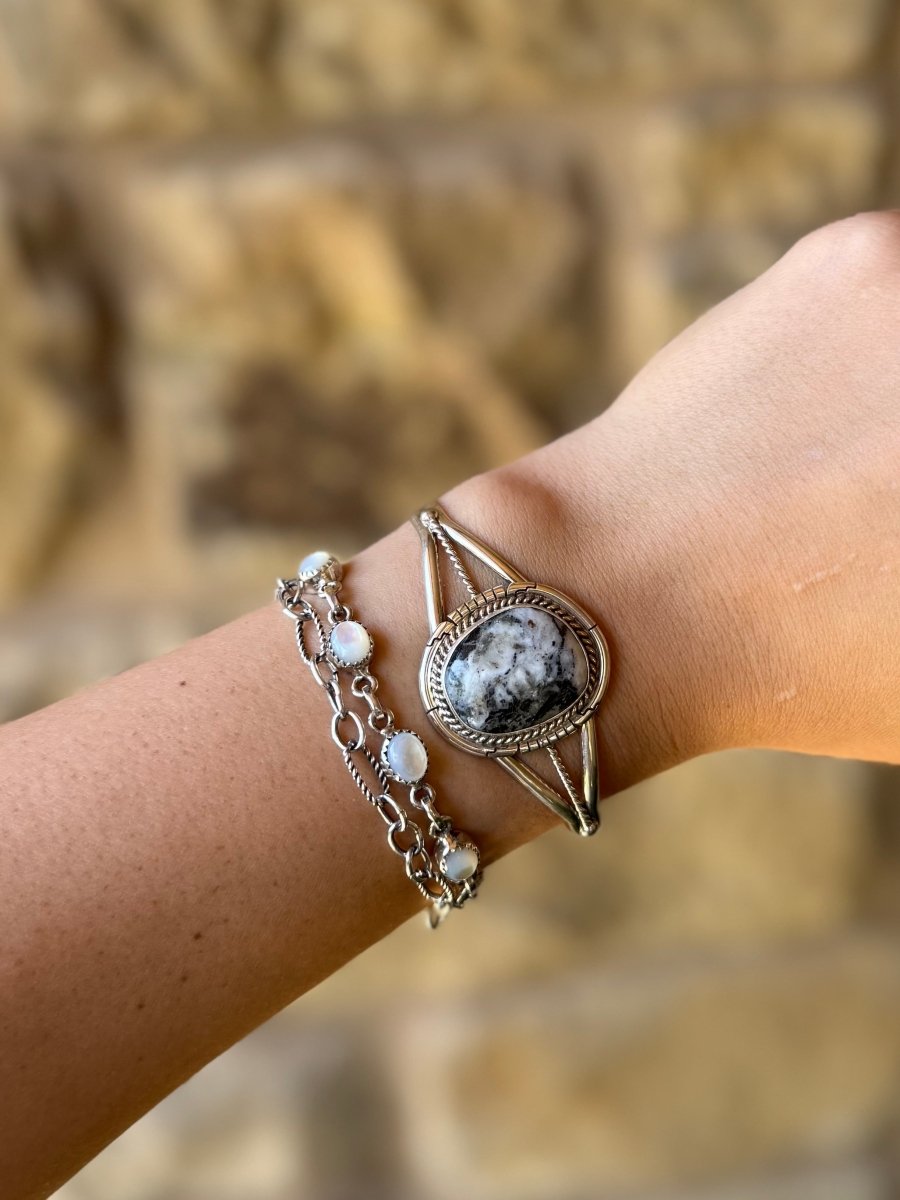 Georgetown White Buffalo Cuff Bracelet - Horseshoe J & Co.