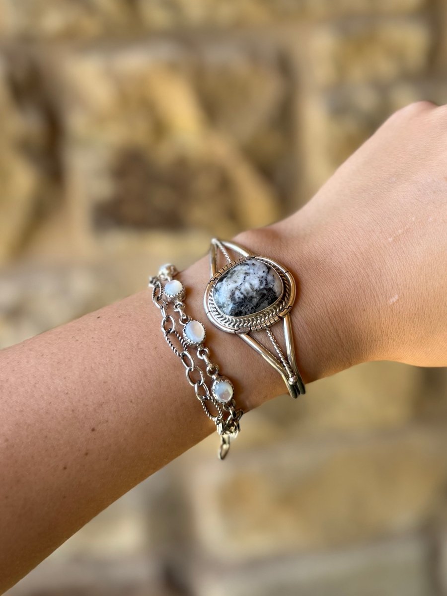 Georgetown White Buffalo Cuff Bracelet - Horseshoe J & Co.