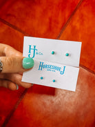 Gila Mini Turquoise Stud Earrings - Horseshoe J & Co.