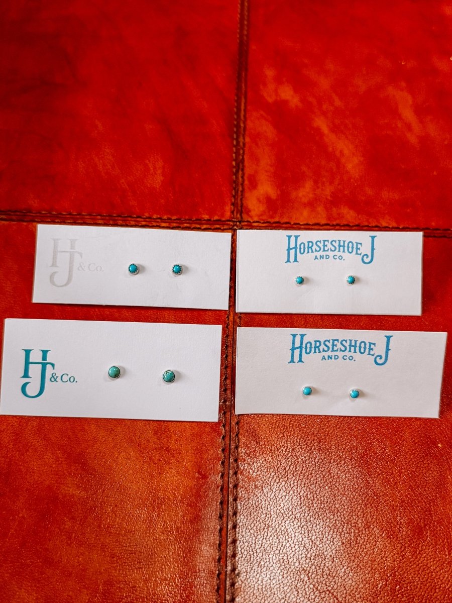 Gila Mini Turquoise Stud Earrings - Horseshoe J & Co.