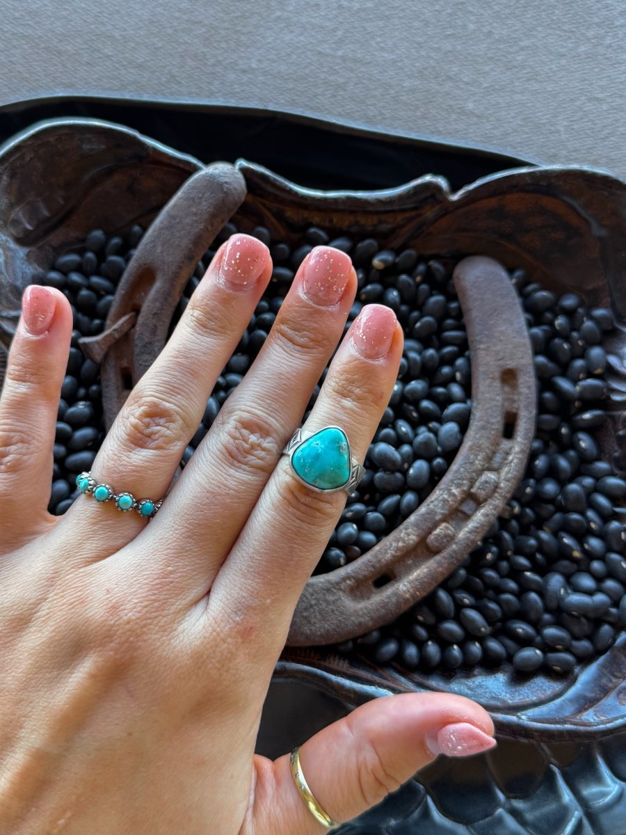 Give it Away Turquoise Ring - Horseshoe J & Co.