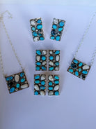 Harley Turquoise + White Buffalo Cluster Necklace - Horseshoe J & Co.