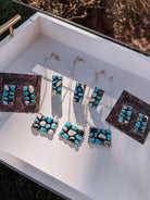 Harley Turquoise + White Buffalo Cluster Necklace - Horseshoe J & Co.