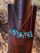 Harley Turquoise + White Buffalo Cluster Necklace - Horseshoe J & Co.