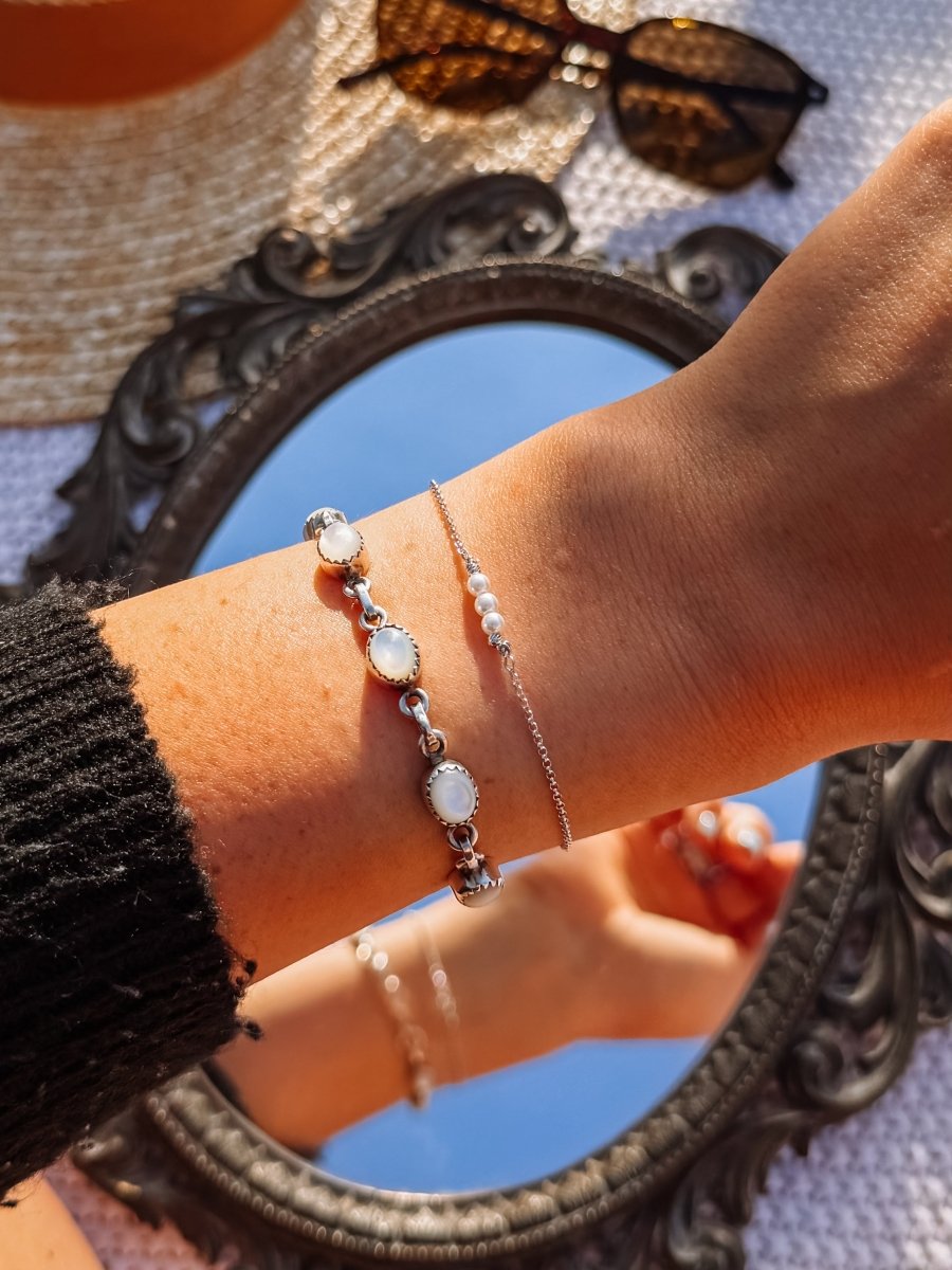 Helena 3 Pearl Bracelet - Horseshoe J & Co.