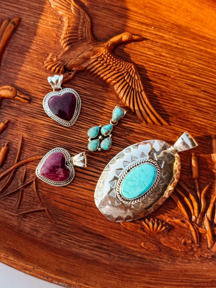 Hershey Turquoise Necklace Pendant - Horseshoe J & Co.