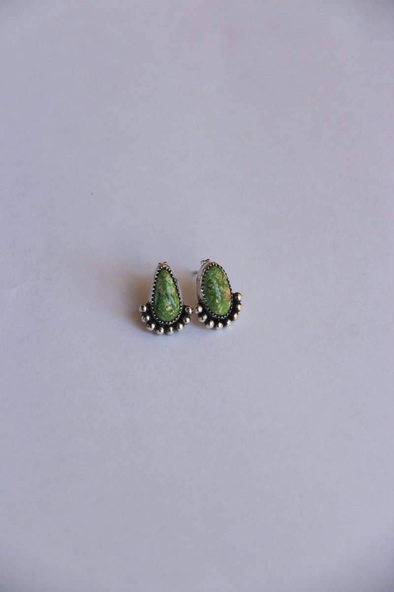Hiland Emerald Valley Turquoise Stud Earrings - Horseshoe J & Co.
