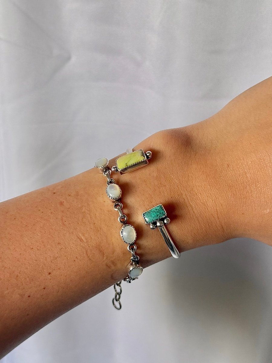 Hiland Palomino + Turquoise Cuff Bracelet - Horseshoe J & Co.