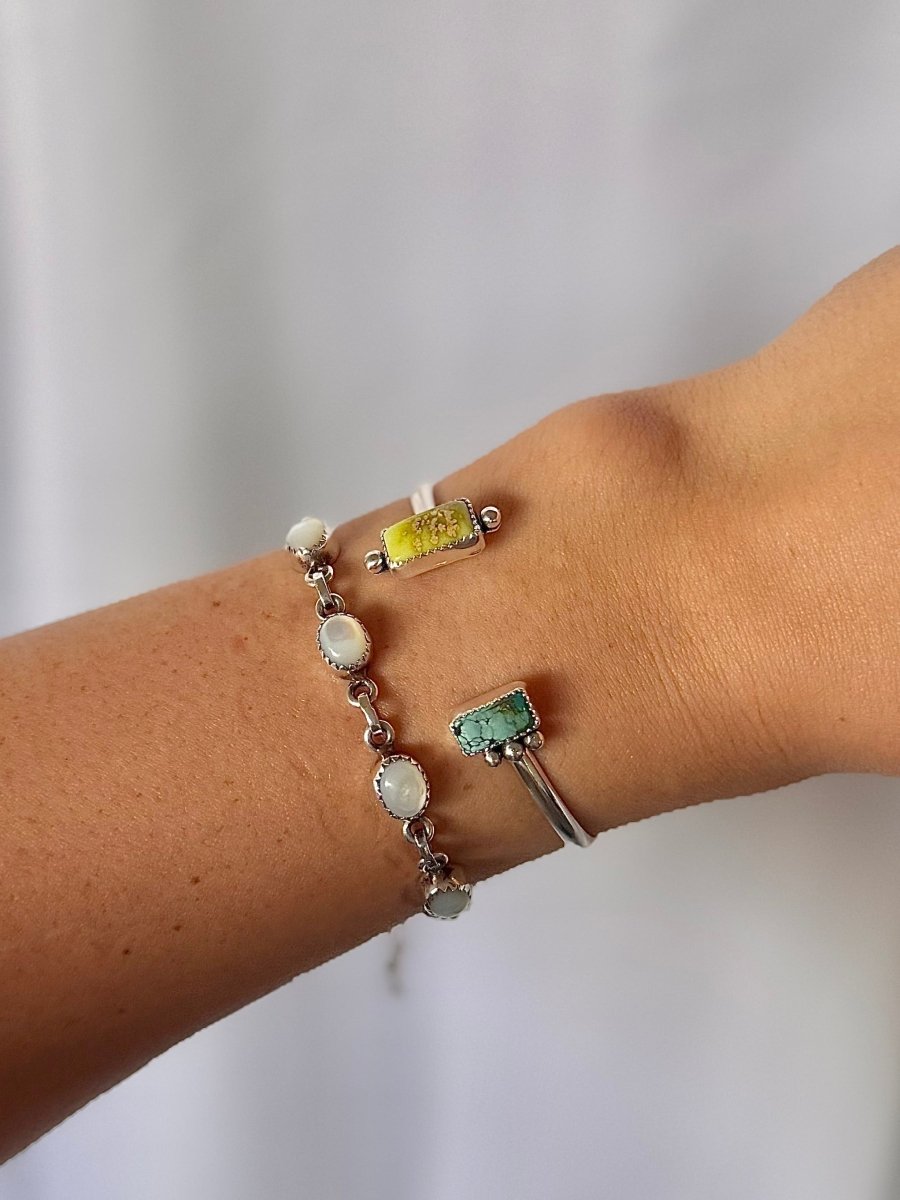 Hiland Palomino + Turquoise Cuff Bracelet - Horseshoe J & Co.