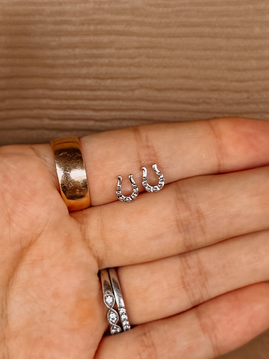 Horseshoe Stud Earrings Pt.2 - Horseshoe J & Co.