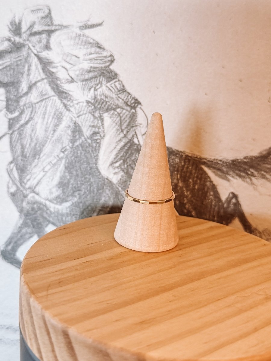 Hurst Hammered Stacker Ring - Gold - Horseshoe J & Co.