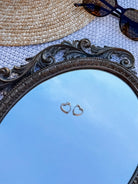 Huson Heart Shaped Hoops - Horseshoe J & Co.
