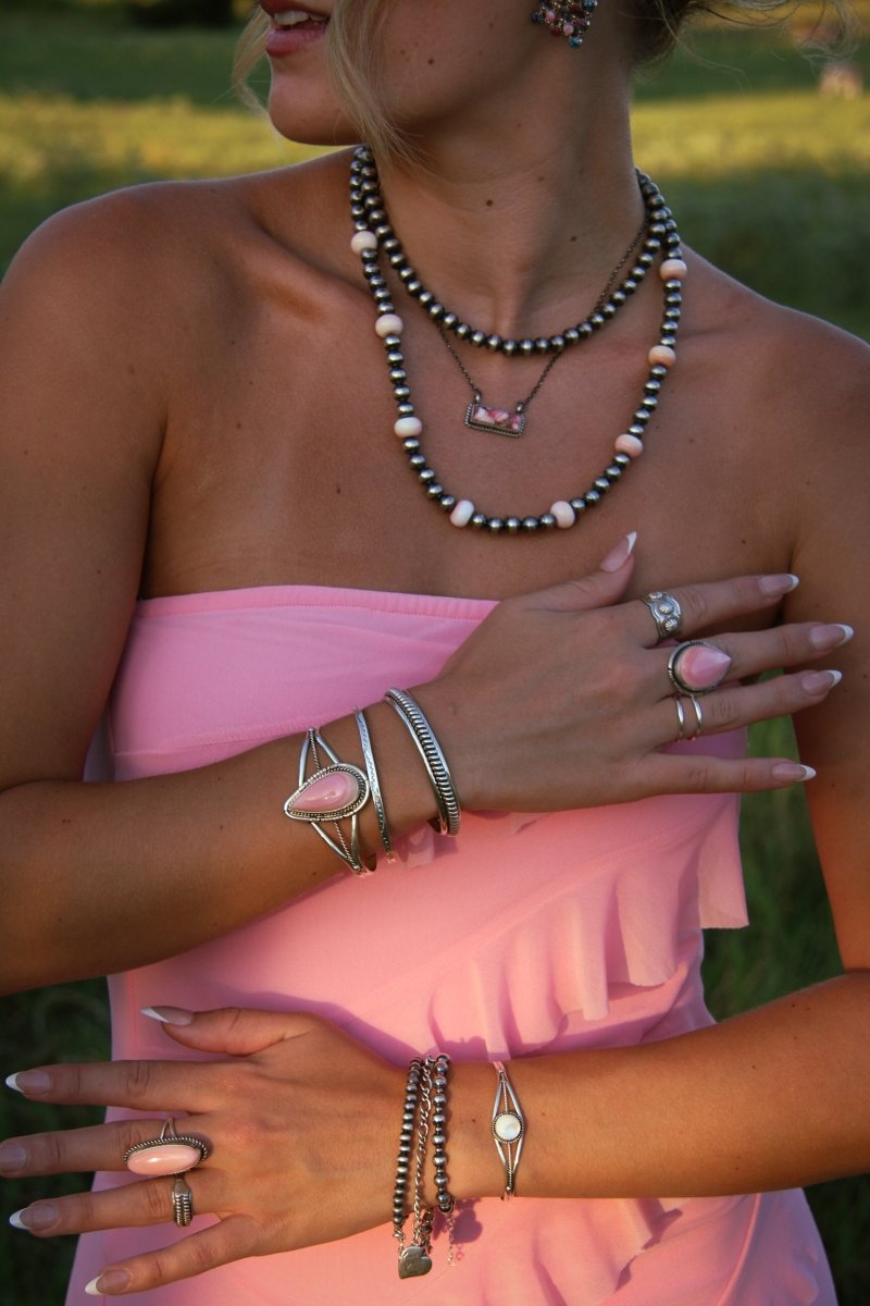 I Walk The Line Stamped Cuff Bracelet - Horseshoe J & Co.