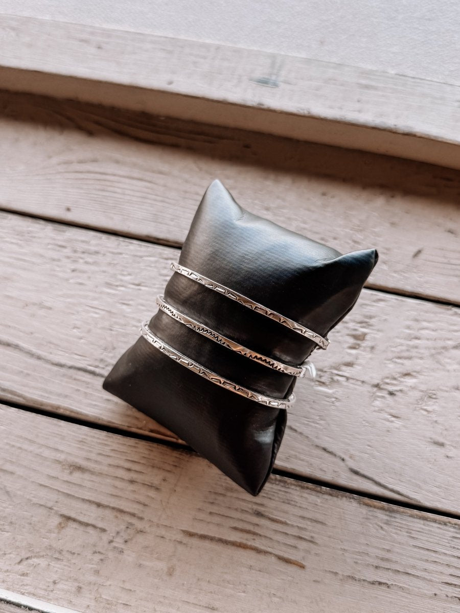 I Walk The Line Stamped Cuff Bracelet - Horseshoe J & Co.