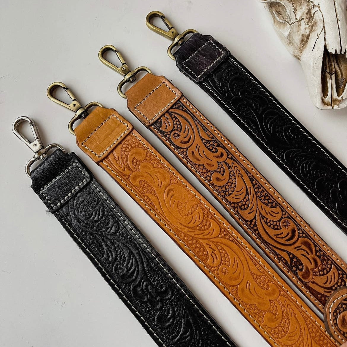 Tooled Purse Strap