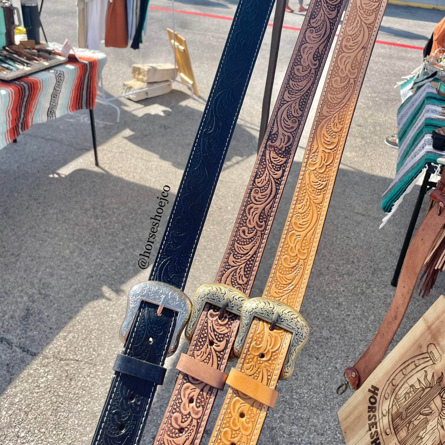 Tooled Purse Strap