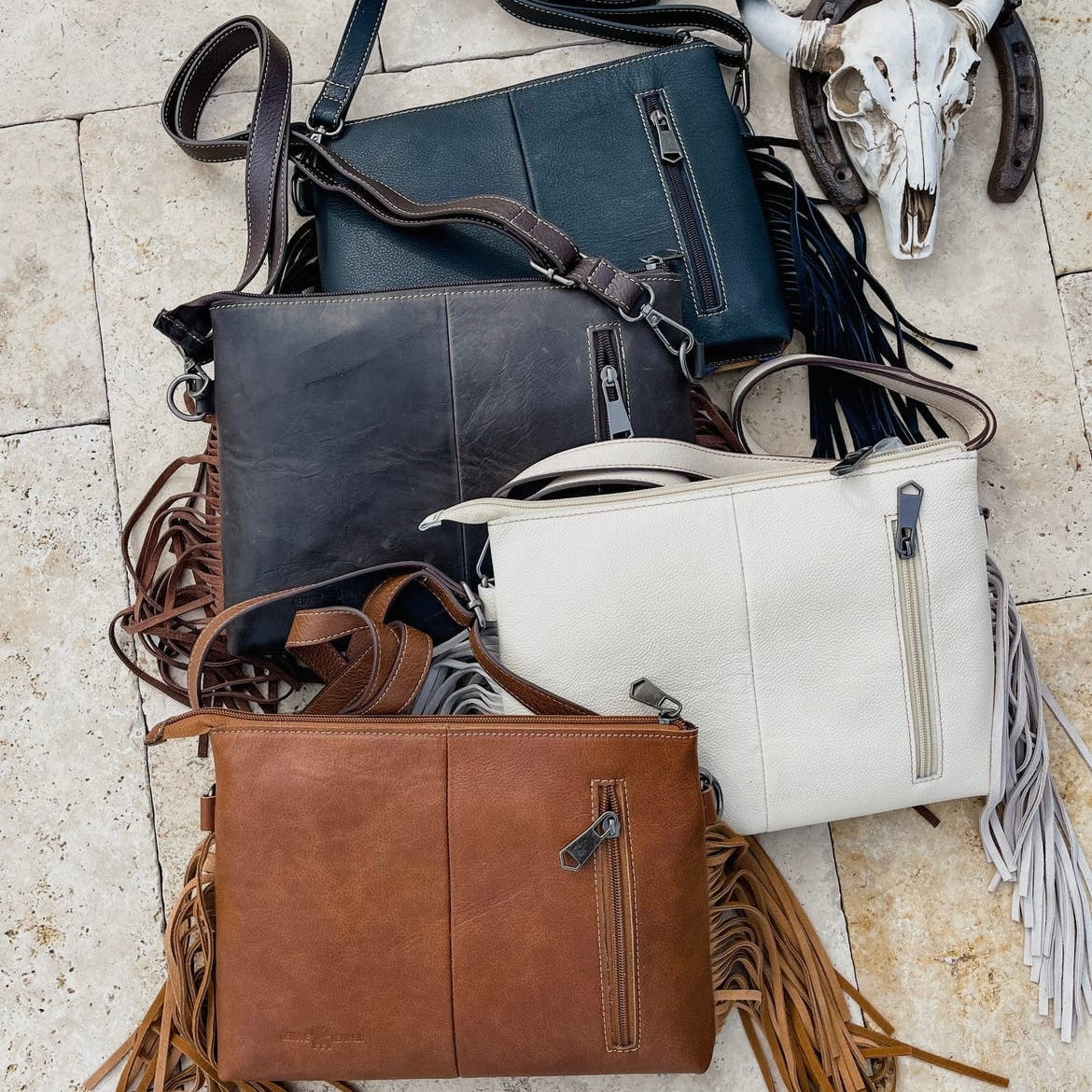 Cowhide Fringe Conceal Carry Crossbody Purse