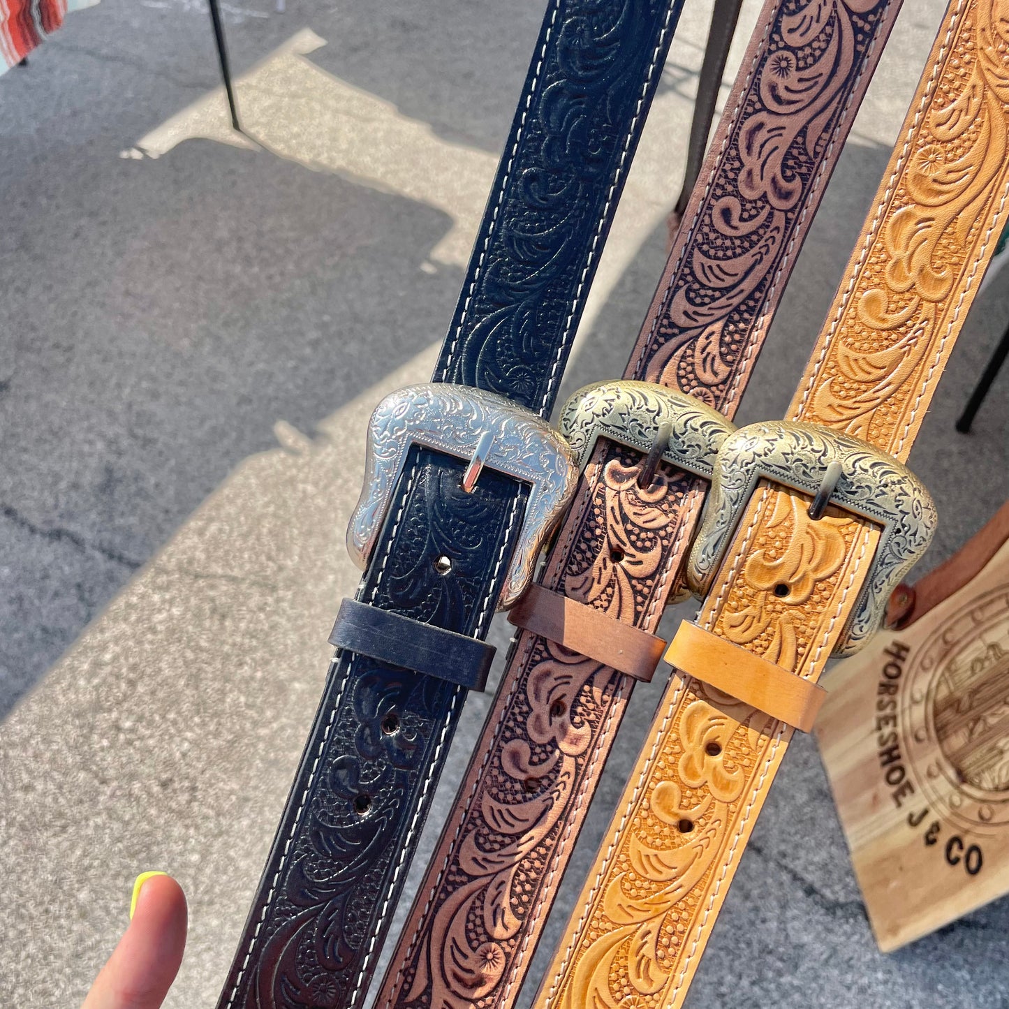 Tooled Purse Strap