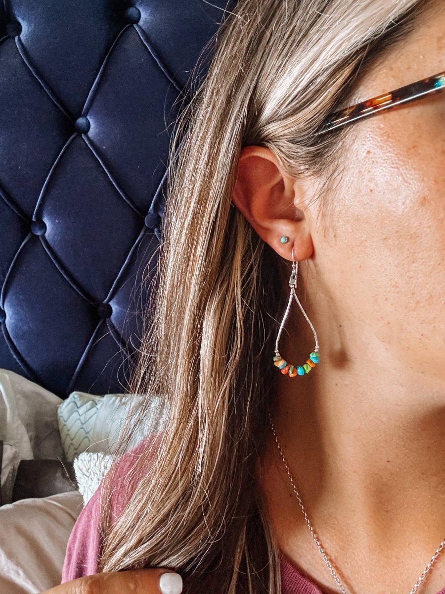 Inez Stone Dangle Earrings - Horseshoe J & Co.