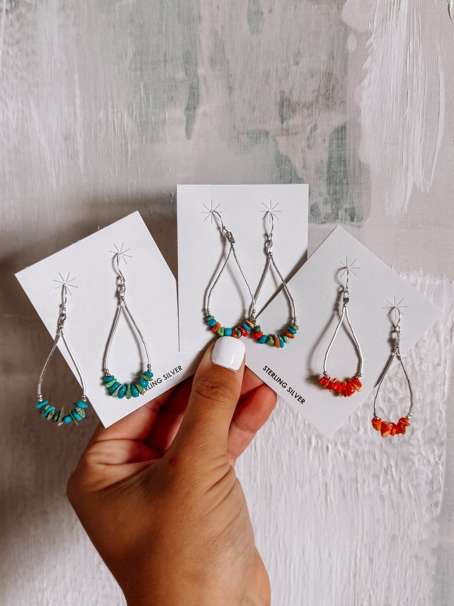 Inez Stone Dangle Earrings - Horseshoe J & Co.