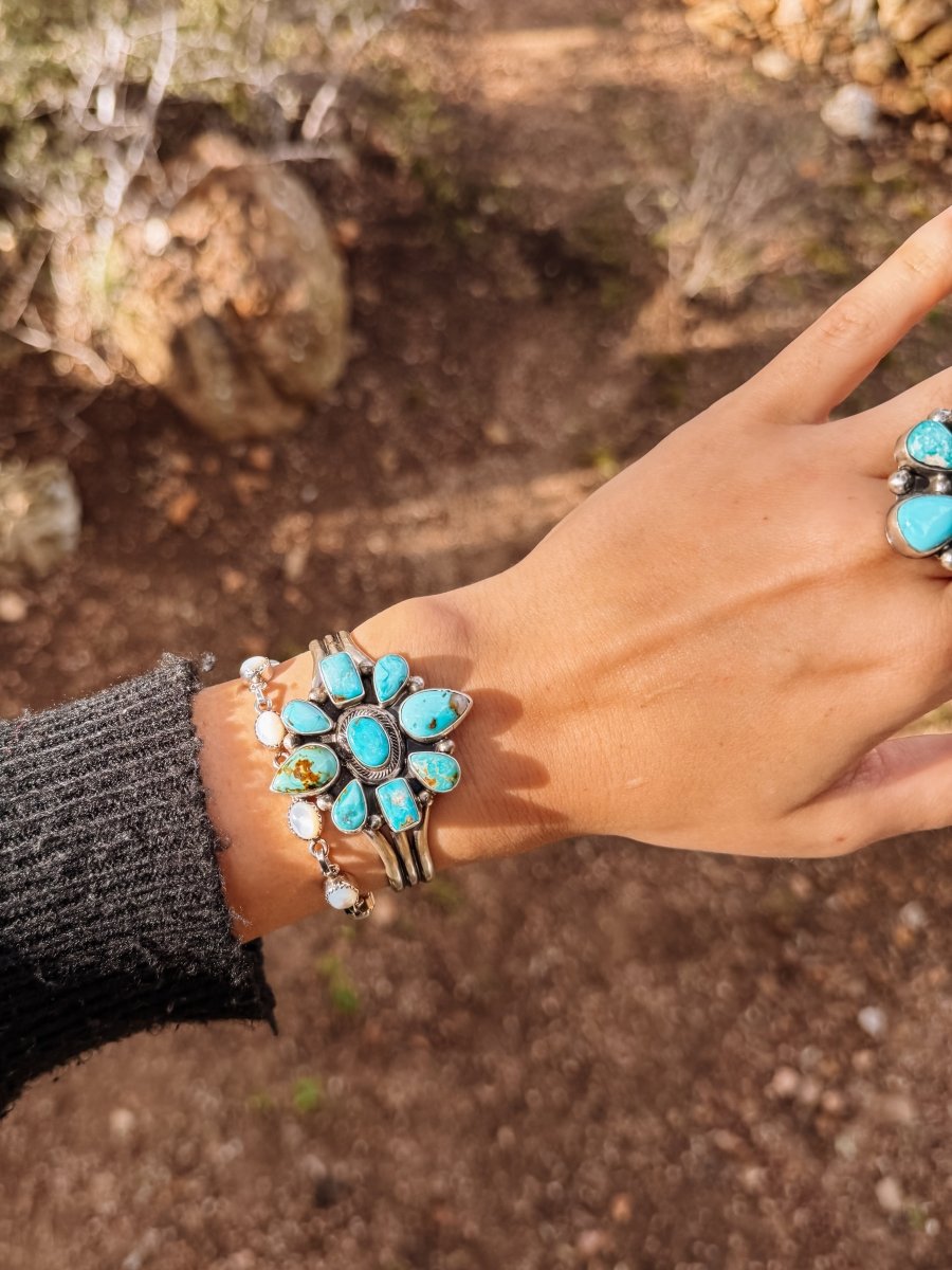 Jaden Wright Statement Cluster Cuff Bracelet - Horseshoe J & Co.