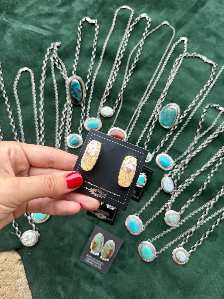 Jasper Stud Earrings - Horseshoe J & Co.