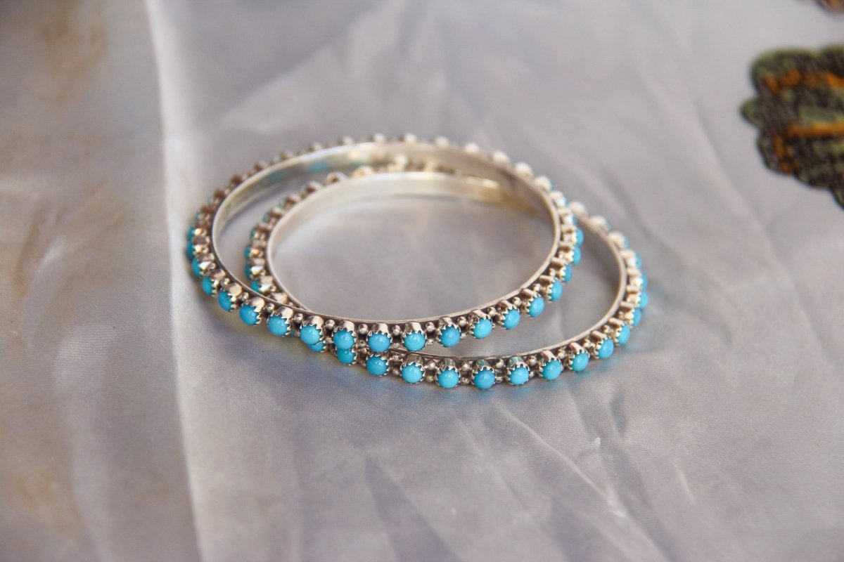 Junction Turquoise Bangle Bracelet - Horseshoe J & Co.