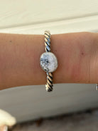 Keithville White Buffalo Cable Cuff - Horseshoe J & Co.
