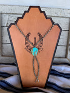 Kelter Sterling Silver Pearl + Turquoise Bolo - Horseshoe J & Co.