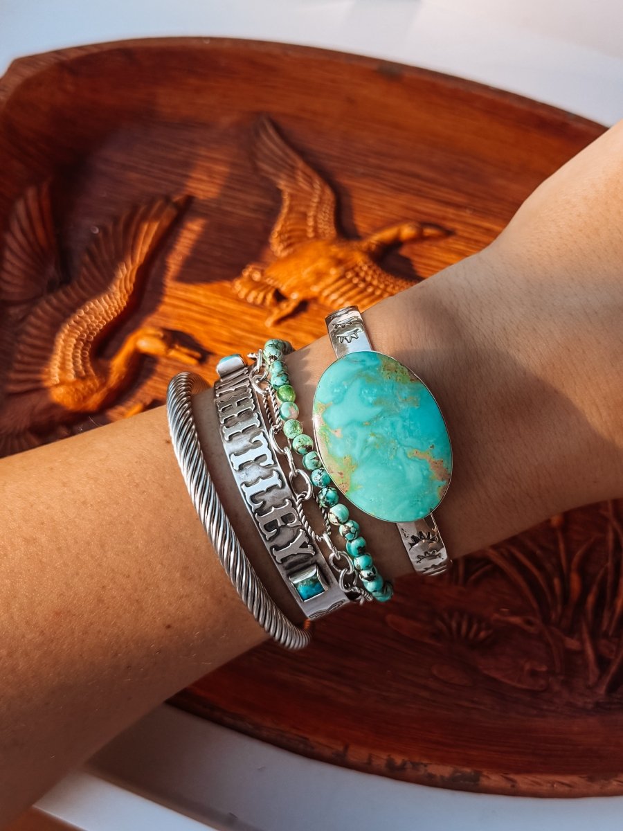 Kingwood Turquoise Cuff Bracelet - Horseshoe J & Co.