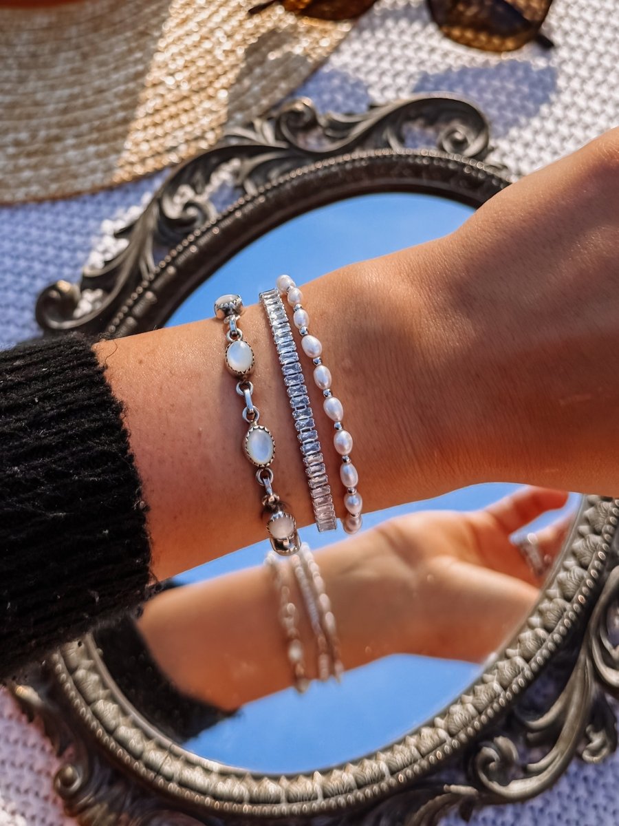 Kirby Freshwater Pearl Beaded Bracelet - Horseshoe J & Co.