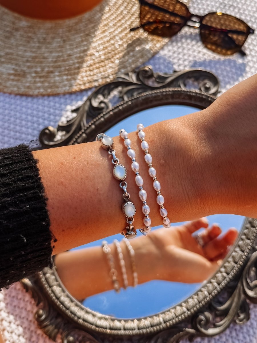 Kirby Freshwater Pearl Beaded Bracelet - Horseshoe J & Co.