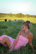 Lasso Pink Conch 8mm Pearl Necklace - Horseshoe J & Co.