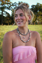 Lasso Pink Conch 8mm Pearl Necklace - Horseshoe J & Co.