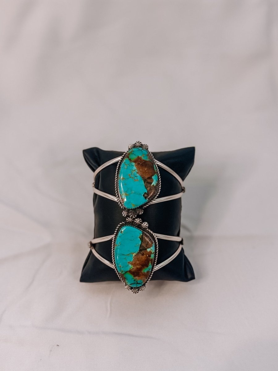 Leakey Turquoise Cuff Bracelet - Horseshoe J & Co.