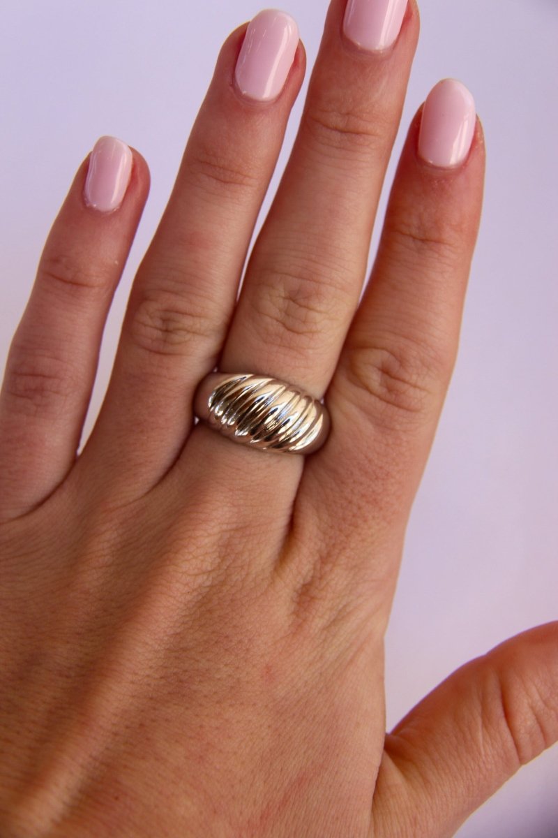 Ledger Large Croissant Ring - Horseshoe J & Co.