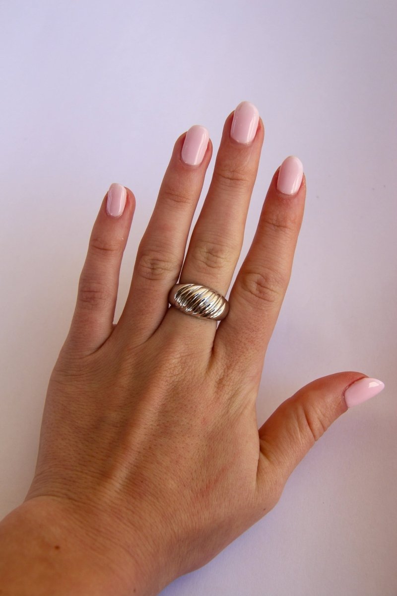 Ledger Large Croissant Ring - Horseshoe J & Co.