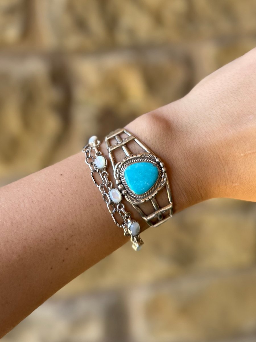 Leroy Turquoise Cuff Bracelet - Horseshoe J & Co.