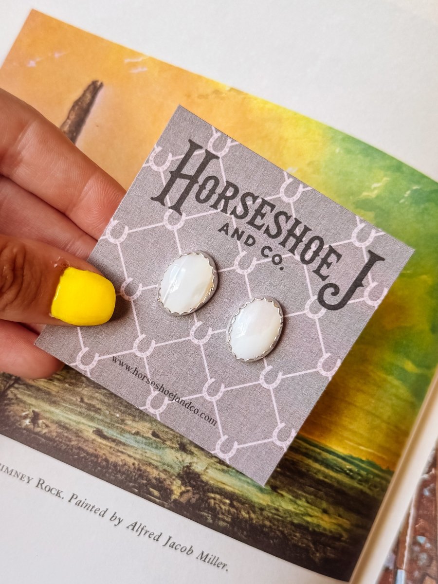 Lexington Mother of Pearl Earrings - Horseshoe J & Co.