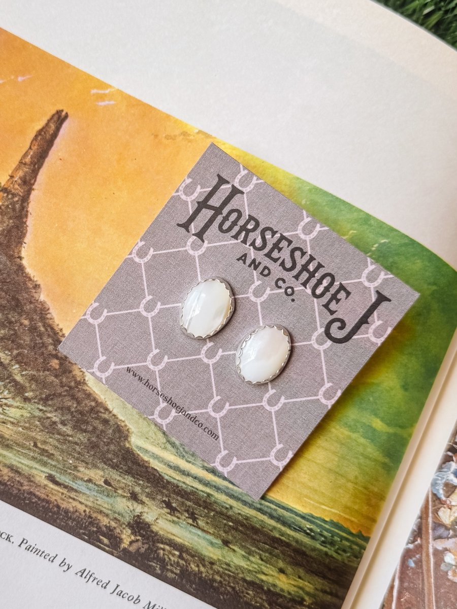 Lexington Mother of Pearl Earrings - Horseshoe J & Co.