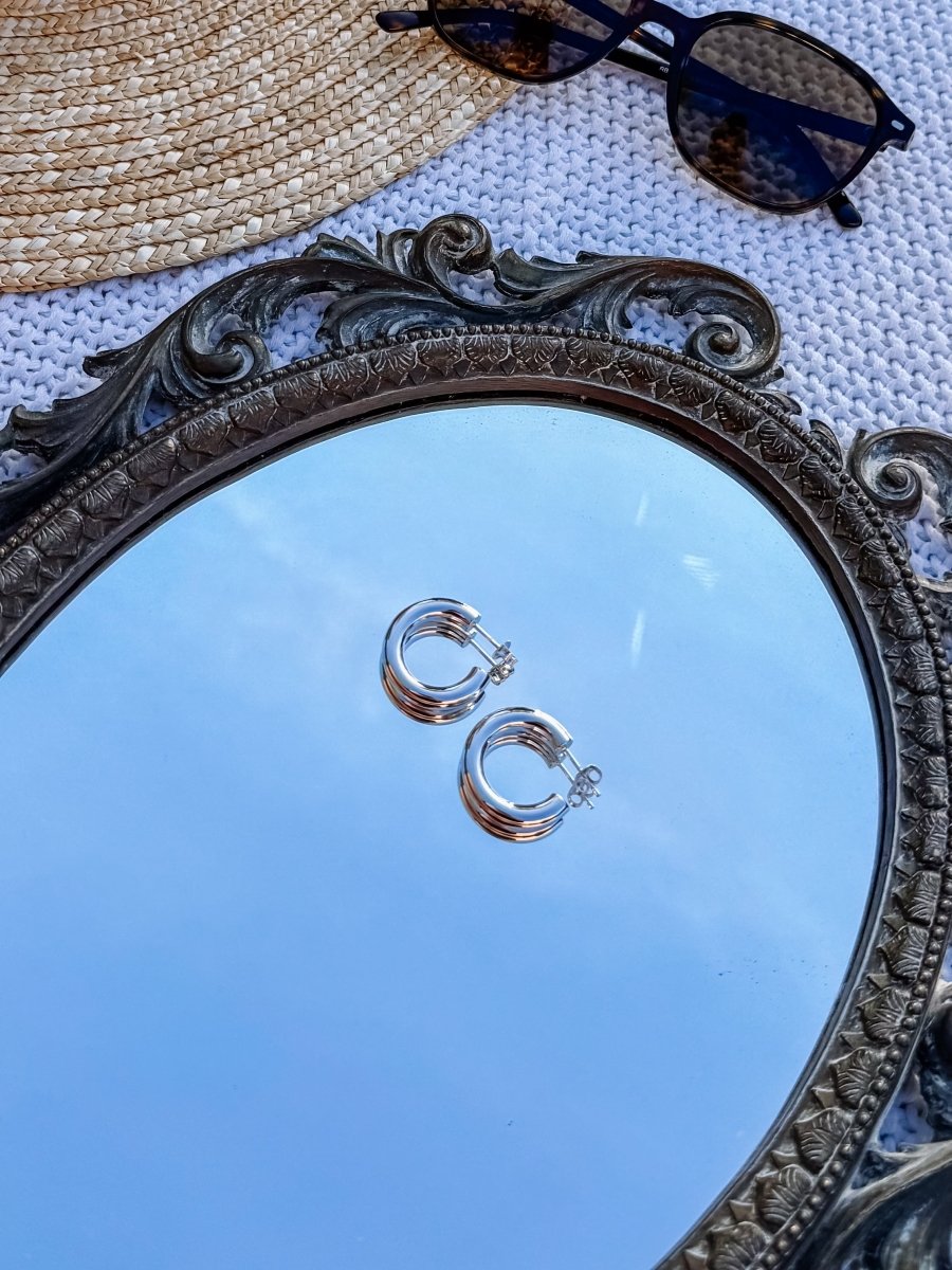 Libby 24mm Chunky Tube Hoops - Horseshoe J & Co.