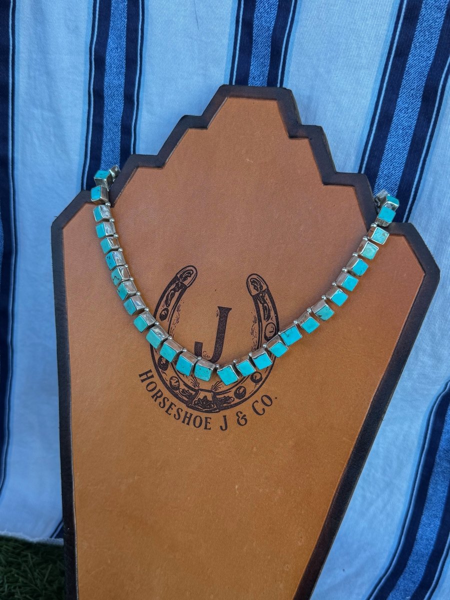 Lovesick Blues Turquoise Necklace - Horseshoe J & Co.