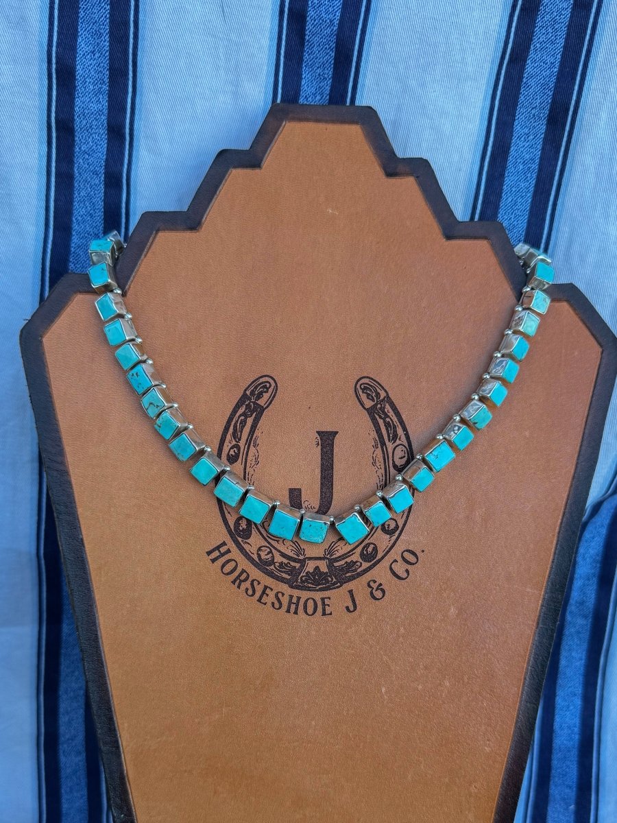 Lovesick Blues Turquoise Necklace - Horseshoe J & Co.
