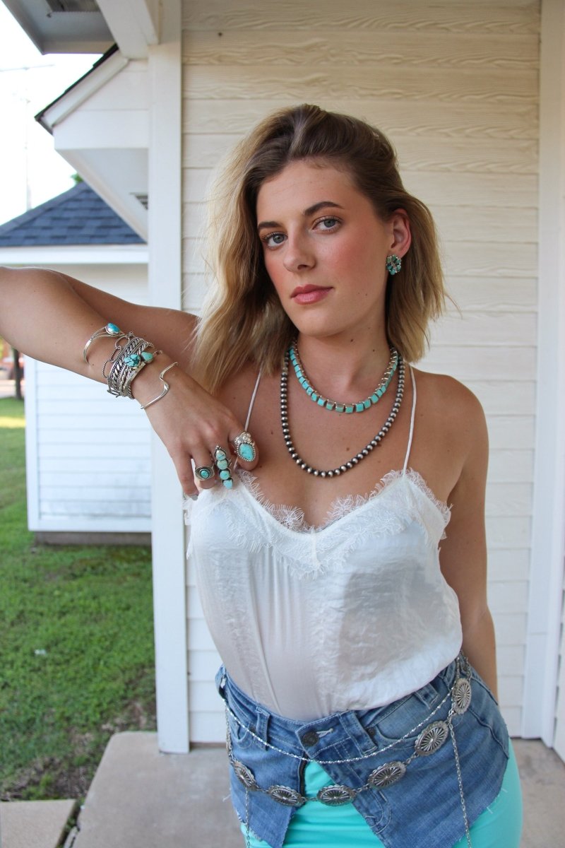 Lovesick Blues Turquoise Necklace - Horseshoe J & Co.